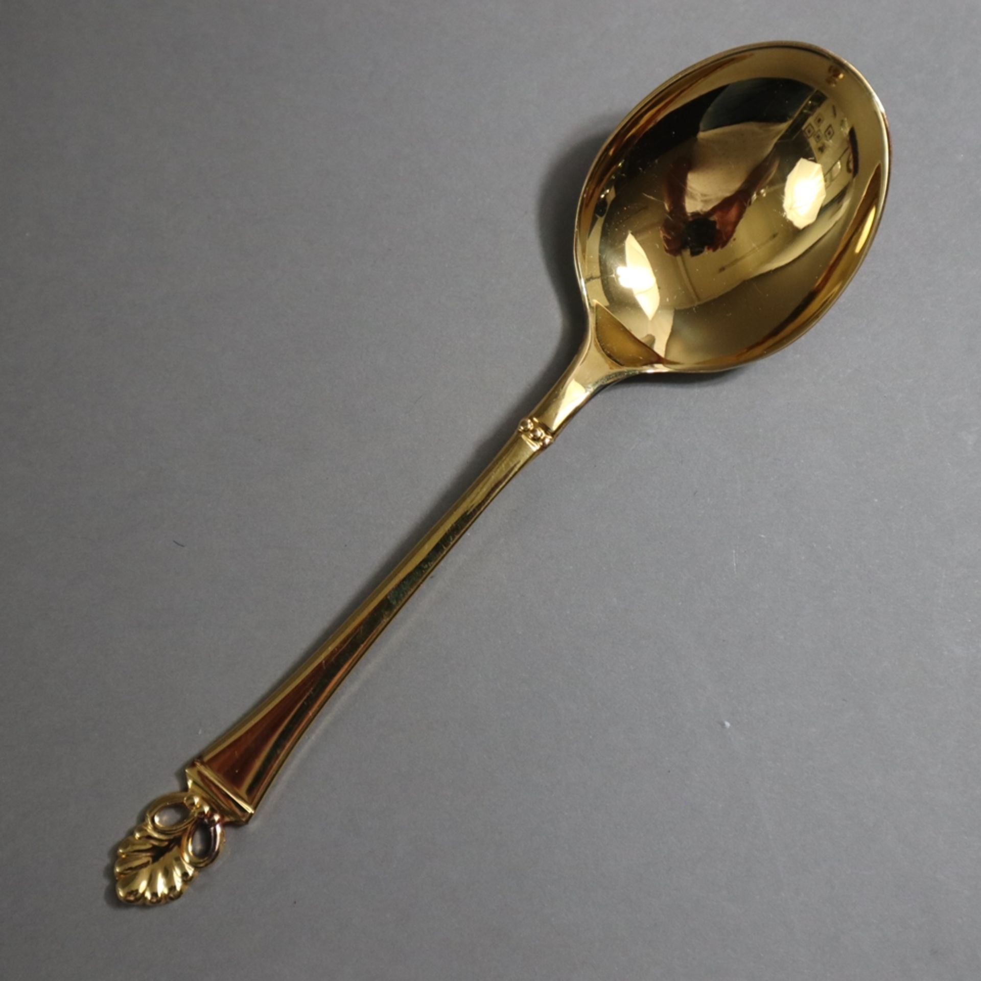 Konvolut Besteckteile - Form "Florentiner", "Wilkens", 800 Silber, vergoldet, punziert: MZ /WILKENS - Bild 3 aus 6