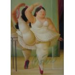 Botero, Fernando (1932 Medellín - 2023 Monaco-Ville) - "Die Tänzerin", handsignierte Kunstpostkarte
