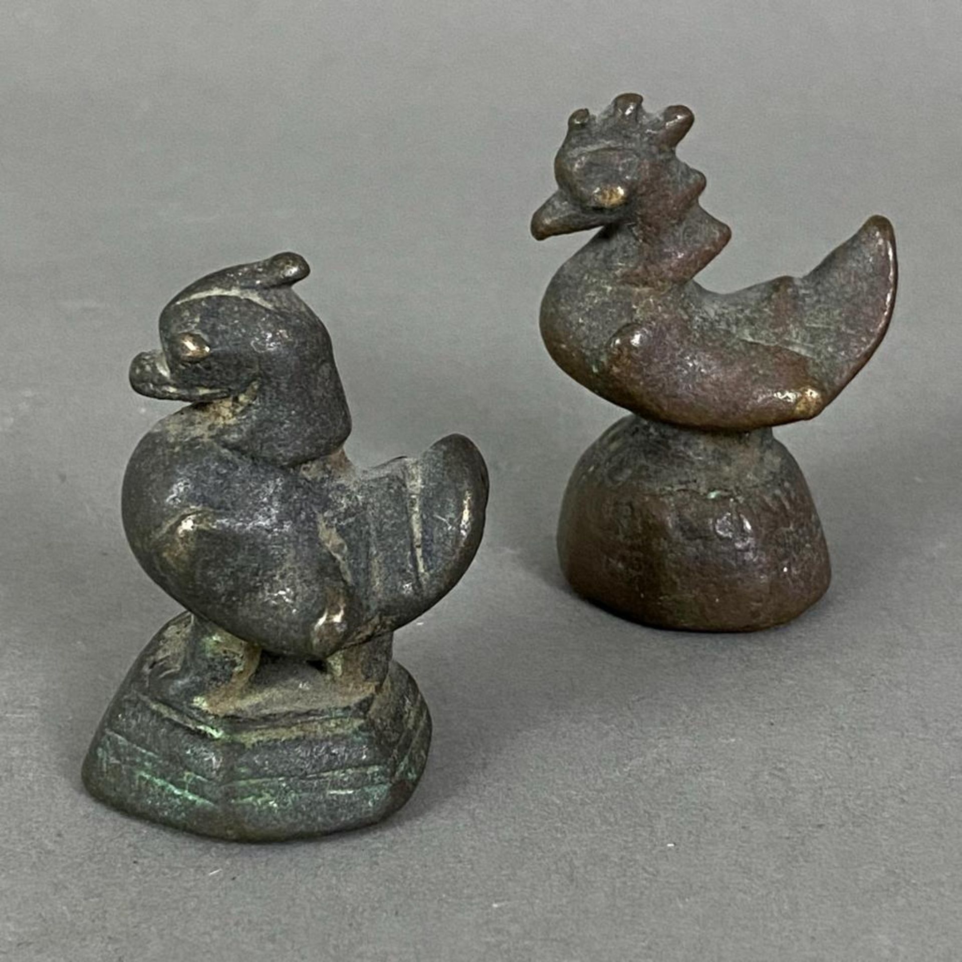Satz von 7 älteren Bronzegewichten in Hintha-Form (mythischer Vogel) - Burma/Laos, sogenannte "Opiu - Bild 4 aus 6