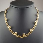 Vintage-Designer-Collier NINA RICCI - NINA RICCI FOR AVON, vergoldetes Metall, Halsband aus 14 drei