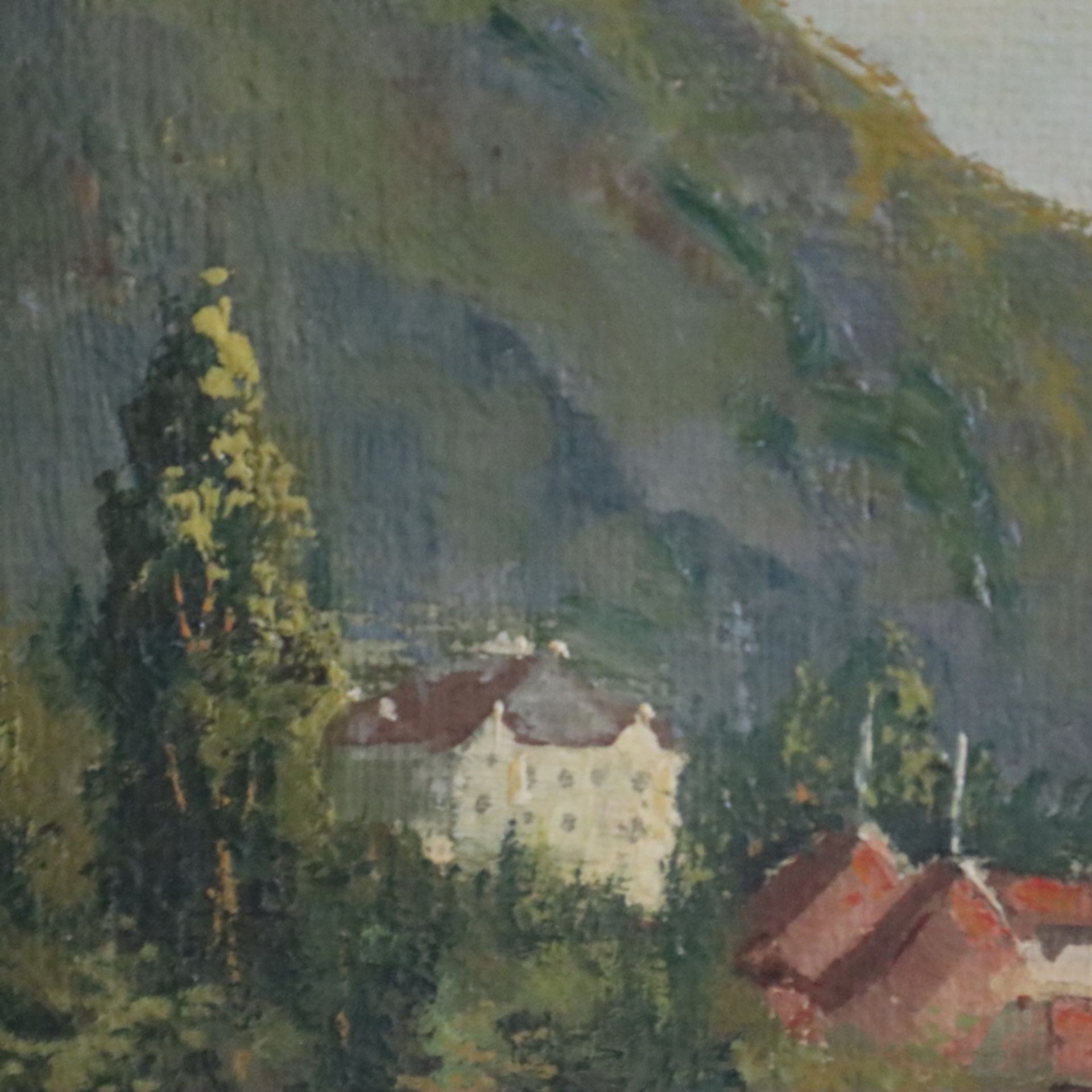 Gross-Sattelmair, Karl (1881-1930) - Schloss Chillon am Genfersee, Öl auf Leinwand, unten rechts si - Image 8 of 10
