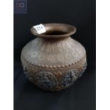 VICTORIAN INDIAN BRONZE DIWALI VASE