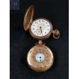 2 OLD ROLLED GOLD POCKETWATCHES A/F