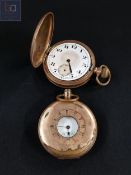2 OLD ROLLED GOLD POCKETWATCHES A/F