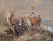 HARRY BAROSTONE - WATERCOLOUR - COLLECTING THE HAY 10"X13"