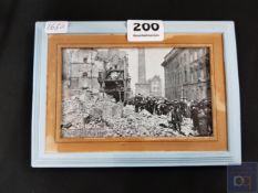 OLD FRAMED EASTER RISING POSTCARD