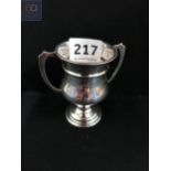 SMALL SILVER TROPHY - TWICKENHAM LAWN TENNIS CLUB LADIES DOUBLES - HALLMARKED LONDON