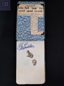 OLD AUTOGRAPH BOOK CONTAINING ARTIE BELL