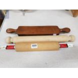 3 OLD ROLLING PINS