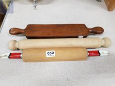 3 OLD ROLLING PINS