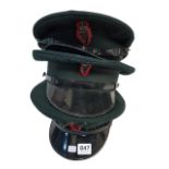 3 X ROYAL ULSTER CONSTABULARY PEAKED CAPS - CONSTABLE