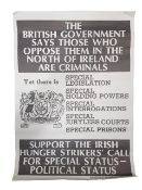 REPUBLICAN POSTER - SUPPORT THE HUNGER STRIKERS