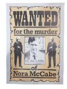 REPUBLICAN POSTER - WANTED FOR THE MURDER OF NORMA MCCABE