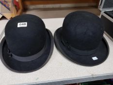 2 X BOWLER HATS
