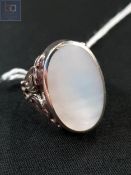SILVER AND MOTHER OF PEARL RING