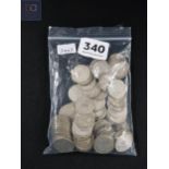 BAG LOT OF COINS PRE 1947 BUT AFTER 1920 230 GRAMS