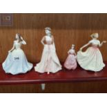 4 COALPORT FIGURES