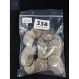 BAG LOT OF COINS PRE 1947 BUT AFTER 1920 258 GRAMS