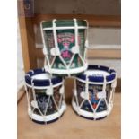 3 SMALL REGIMENTAL DRUMS