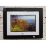 FRAMED PHOTO OF DUNLUCE CASTLE