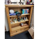 MODERN OPEN BOOK CASE AND 2 DRAWERS