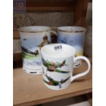 2 ROYAL AIR FORCE TANKARDS AND SPITFIRE MUG