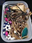 BOX OF COSTUME JEWELLERY