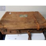 OLD LEATHER MILITARY SUITCASE