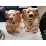 PAIR OF STAFFORDSHIRE DOGS