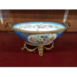ANTIQUE (POSSIBLY SEVRES) HAND PAINTED TABLE CENTRE