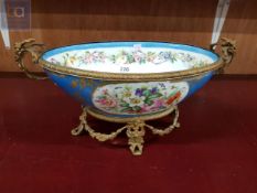 ANTIQUE (POSSIBLY SEVRES) HAND PAINTED TABLE CENTRE