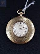 18 CARAT GOLD CASED OPEN FACED POCKET WATCH BY ASPREY & CO WITH SWISS MOVEMENT ' FROM THE EARL AND