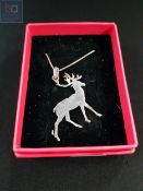 SILVER STAG ON CHAIN