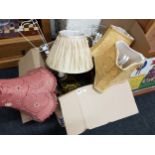 BOX OF TABLE LAMPS