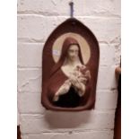 ANTIQUE CHALK RELIGIOUS PLAQUE