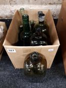 BOX OF OLD BOTTLES