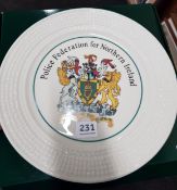 BOXED BELLEEK PLATE - POLICE FEDERATION OF NORTHERN IRELAND