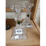 PAIR OF WATERFORD CRYSTAL CANDLESTICKS