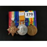 3 WORLD WAR 1 MEDALS - 2 X -4673 SPR.TARA SINGH SQM AND 1 X MEDAL TO J.89961 R.CROSSMAN BOY.I.R.N