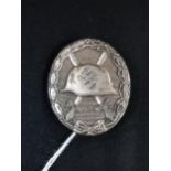 THIRD REICH SILVER WOUND BADGE - MAKERS MARK 65