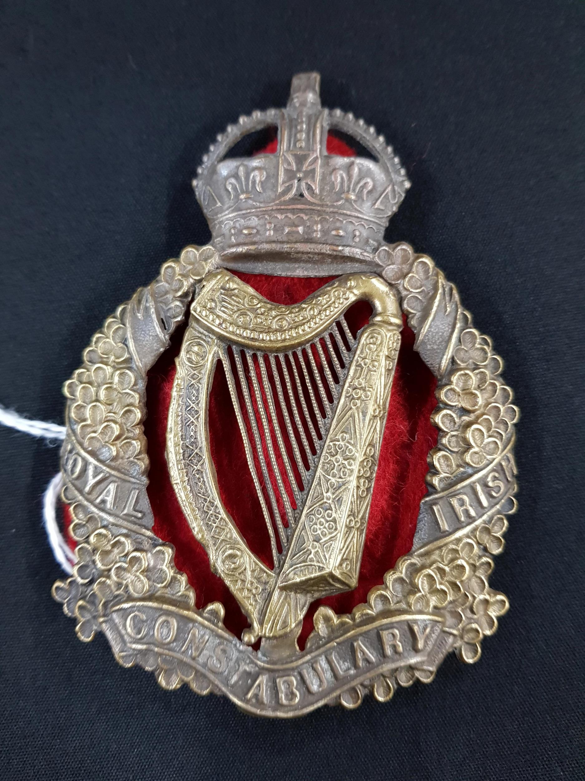 ROYAL IRISH CONSTABULARY HELMET PLATE