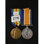 PAIR WORLD WAR 1 MEDAL - LIEUT.E.HAMILTON