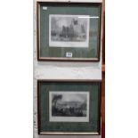 2 OLD LOCAL FRAMED PRINTS CARRICKFERGUS AND LARNE