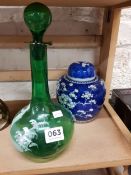 GINGER JAR & MARY GREGORY DECANTER