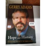 BOOK - HOPE AND HISTORY SIGNED BY GERRY ADAMS