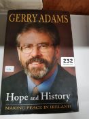 BOOK - HOPE AND HISTORY SIGNED BY GERRY ADAMS