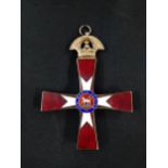 ANTIQUE SILVER AND ENAMEL MASONIC JEWEL 89G