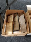 BOX OF OLD PHOTO FRAMES