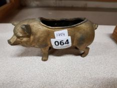 VICTORIAN METAL PIG PIN CUSHION