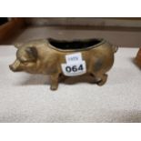 VICTORIAN METAL PIG PIN CUSHION